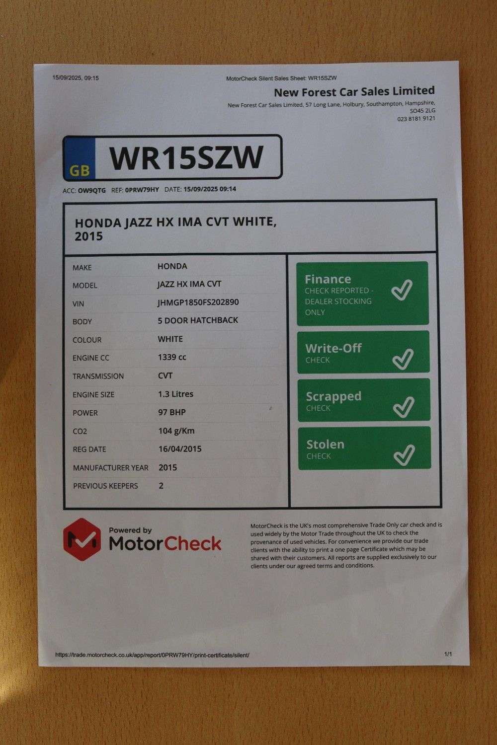 2015 HONDA JAZZ 2015 HONDA JAZZ