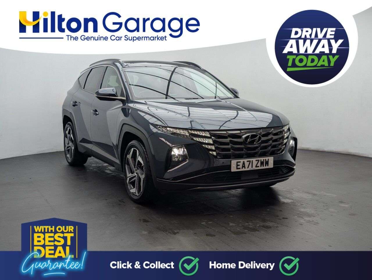 A 2021 HYUNDAI TUCSON 1.6 h T-GDi Ultimate SUV 5dr Petrol Hybrid Auto Euro 6 (s/s) (230 ps) - CRU A 2021 HYUNDAI TUCSON 1.6 h T-GDi Ultimate SUV 5dr Petrol Hybrid Auto Euro 6 (s/s) (230 ps) - CRU