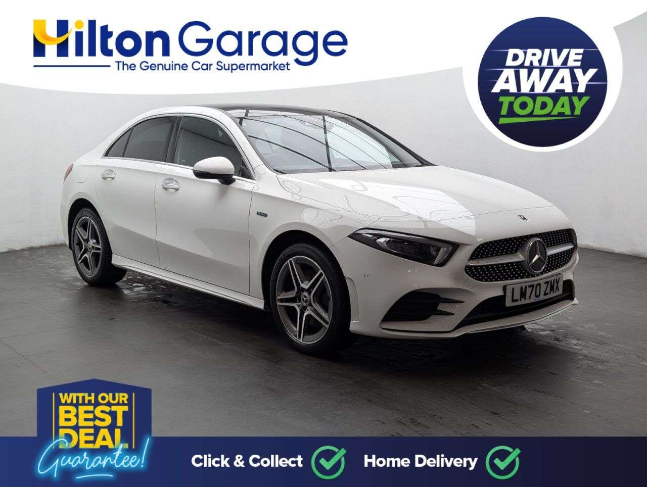 A 2020 MERCEDES-BENZ A CLASS 1.3 A250e 15.6kWh AMG Line (Premium Plus 2) Saloon 4dr Petrol Plug-in Hybri A 2020 MERCEDES-BENZ A CLASS 1.3 A250e 15.6kWh AMG Line (Premium Plus 2) Saloon 4dr Petrol Plug-in Hybri