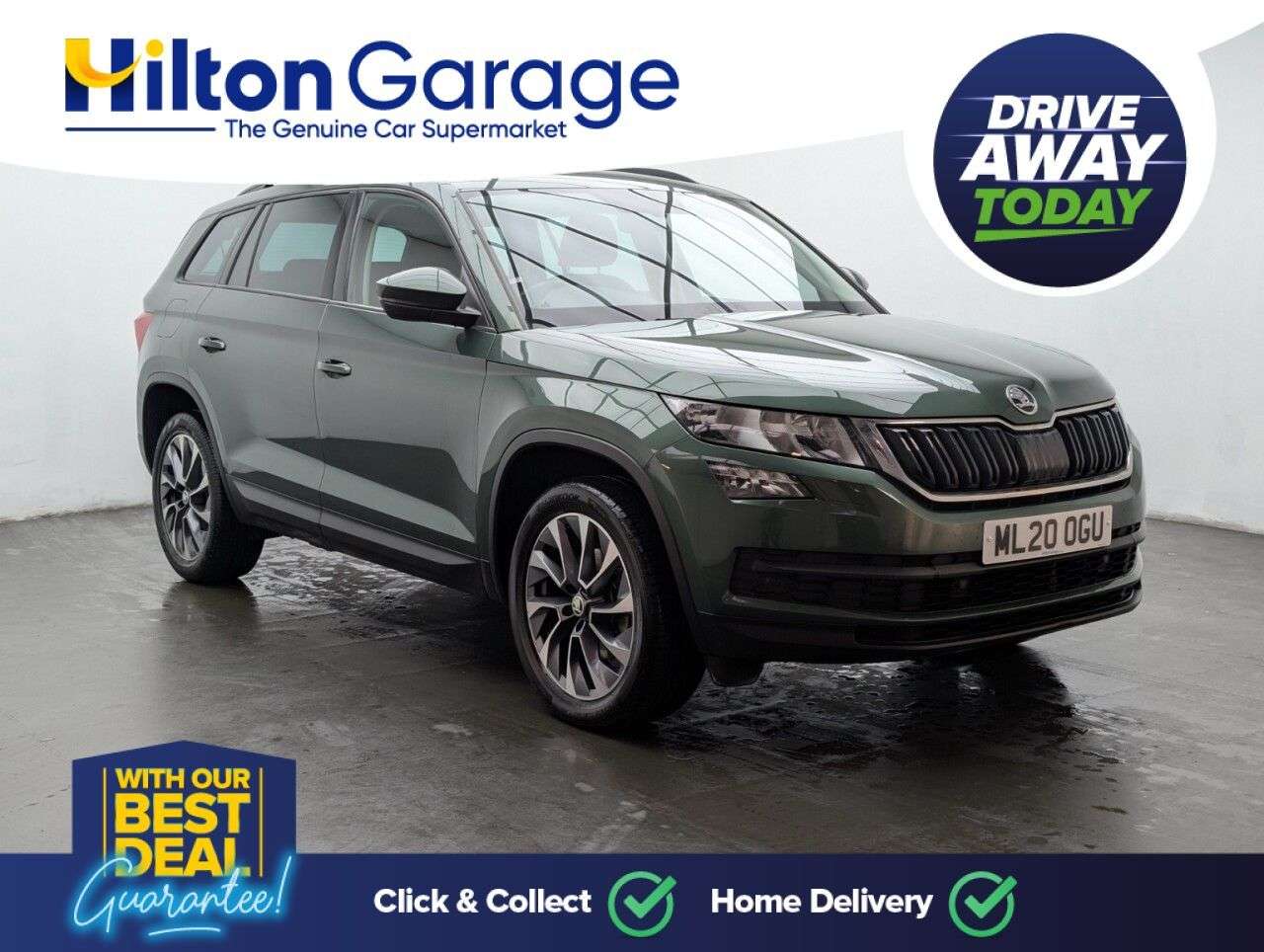 A 2020 SKODA KODIAQ 1.5 TSI ACT SE Drive SUV 5dr Petrol DSG Euro 6 (s/s) (7 Seat) (150 ps) PARK A 2020 SKODA KODIAQ 1.5 TSI ACT SE Drive SUV 5dr Petrol DSG Euro 6 (s/s) (7 Seat) (150 ps) PARK