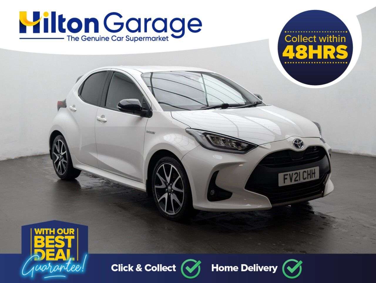 A 2021 TOYOTA YARIS 1.5 VVT-h Dynamic Hatchback 5dr Petrol Hybrid E-CVT Euro 6 (s/s) (116 ps) B A 2021 TOYOTA YARIS 1.5 VVT-h Dynamic Hatchback 5dr Petrol Hybrid E-CVT Euro 6 (s/s) (116 ps) B