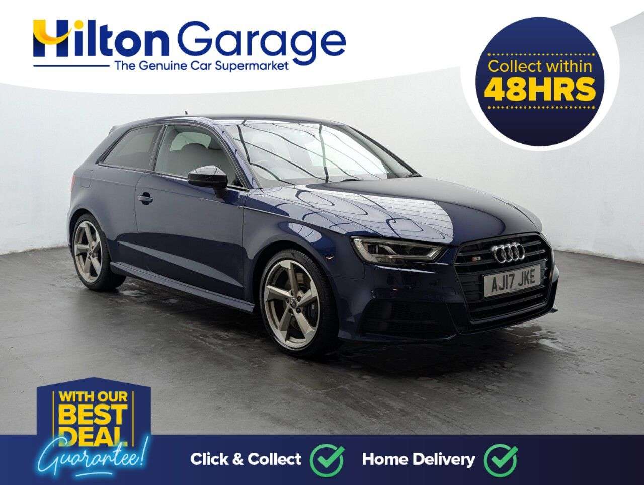A 2017 AUDI S3 2.0 TFSI Black Edition Hatchback 3dr Petrol S Tronic quattro Euro 6 (s/s) ( A 2017 AUDI S3 2.0 TFSI Black Edition Hatchback 3dr Petrol S Tronic quattro Euro 6 (s/s) (