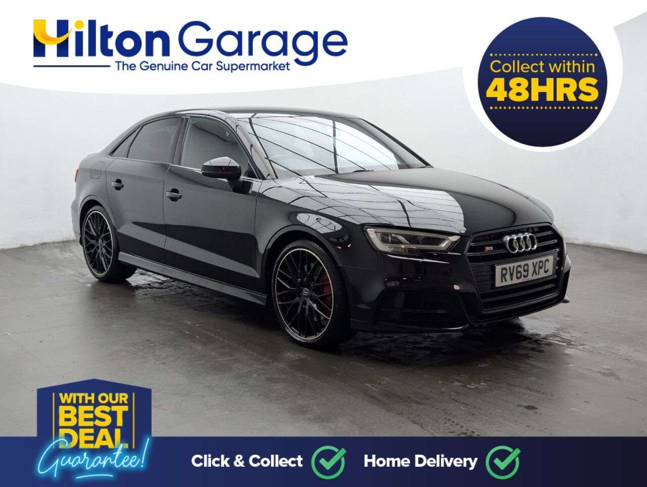 A 2019 AUDI S3 2.0 TFSI Black Edition Saloon 4dr Petrol S Tronic quattro Euro 6 (s/s) (300 A 2019 AUDI S3 2.0 TFSI Black Edition Saloon 4dr Petrol S Tronic quattro Euro 6 (s/s) (300