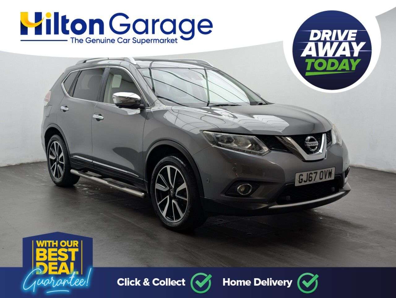 A 2017 NISSAN X-TRAIL 2.0 dCi Tekna SUV 5dr Diesel XTRON Euro 6 (s/s) (177 ps) PANORAMIC ROOF+HEA A 2017 NISSAN X-TRAIL 2.0 dCi Tekna SUV 5dr Diesel XTRON Euro 6 (s/s) (177 ps) PANORAMIC ROOF+HEA