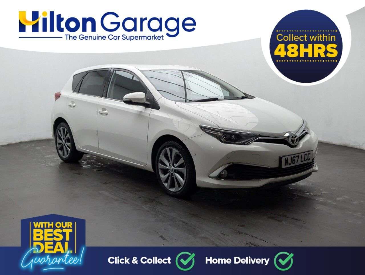 A 2017 TOYOTA AURIS 1.2 VVT-i Excel Hatchback 5dr Petrol CVT Euro 6 (s/s) (Safety Sense) (116 p A 2017 TOYOTA AURIS 1.2 VVT-i Excel Hatchback 5dr Petrol CVT Euro 6 (s/s) (Safety Sense) (116 p