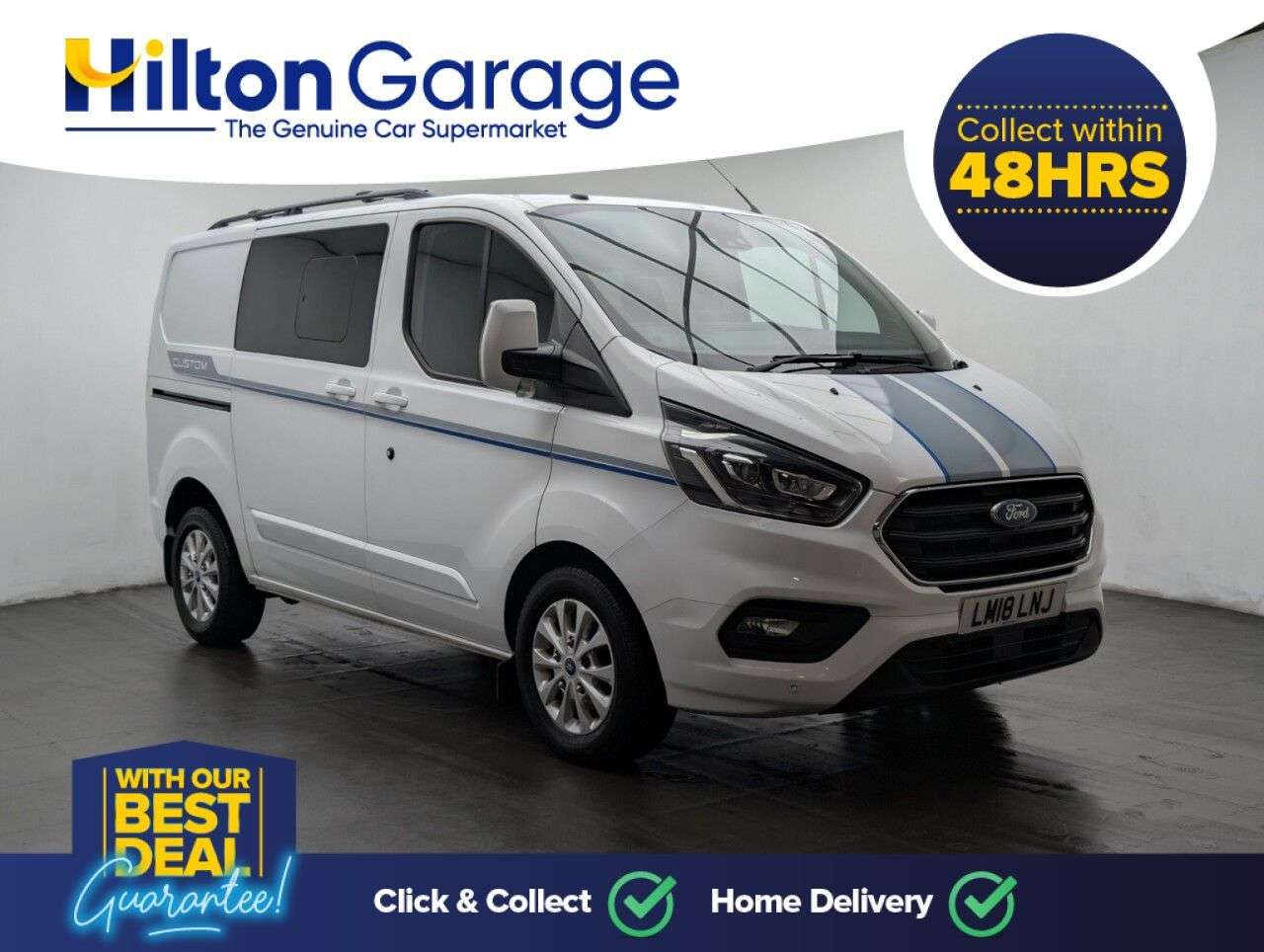 A 2018 FORD TRANSIT CUSTOM 2.0 320 EcoBlue Limited Crew Van Double Cab 5dr Diesel Auto L1 H1 Euro 6 (s A 2018 FORD TRANSIT CUSTOM 2.0 320 EcoBlue Limited Crew Van Double Cab 5dr Diesel Auto L1 H1 Euro 6 (s
