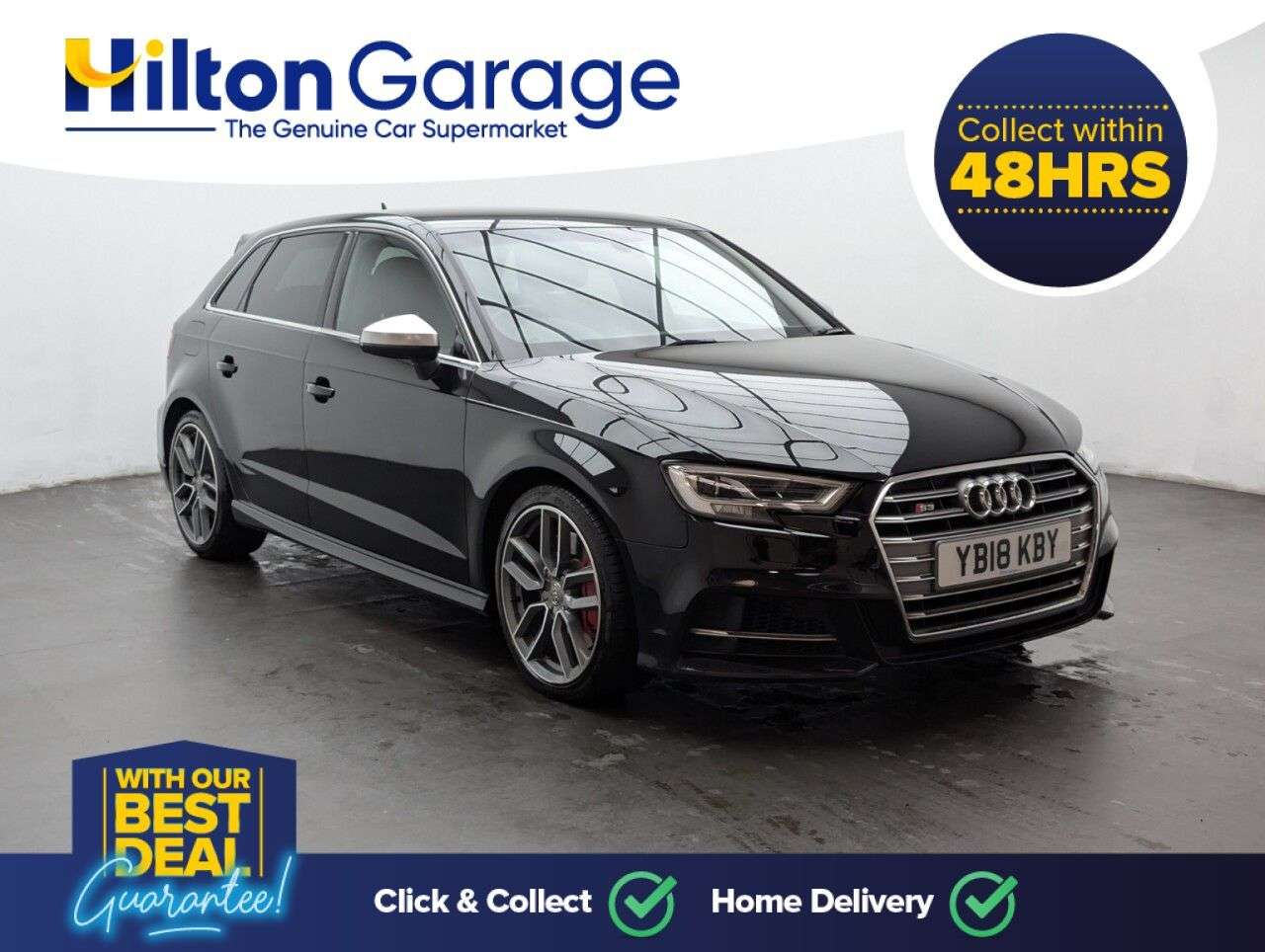A 2018 AUDI S3 2.0 TFSI Sportback 5dr Petrol S Tronic quattro Euro 6 (s/s) (310 ps) A 2018 AUDI S3 2.0 TFSI Sportback 5dr Petrol S Tronic quattro Euro 6 (s/s) (310 ps)