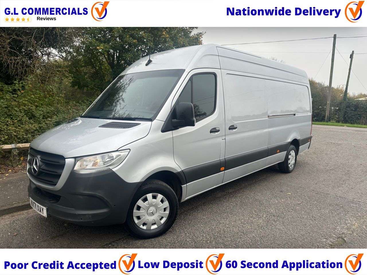 A 2021 MERCEDES-BENZ SPRINTER 2.0 315 CDI Premium RWD L3 H2 150 BHP * AIR CON * REAR CAMERA * SILVER - L3 A 2021 MERCEDES-BENZ SPRINTER 2.0 315 CDI Premium RWD L3 H2 150 BHP * AIR CON * REAR CAMERA * SILVER - L3