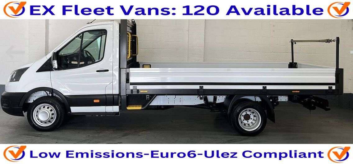 A 2022 FORD TRANSIT Dropside L4 2.0 350 EcoBlue HD Leader RWD L4 Euro 6 130BHP * TWIN REAR WHEE A 2022 FORD TRANSIT Dropside L4 2.0 350 EcoBlue HD Leader RWD L4 Euro 6 130BHP * TWIN REAR WHEE