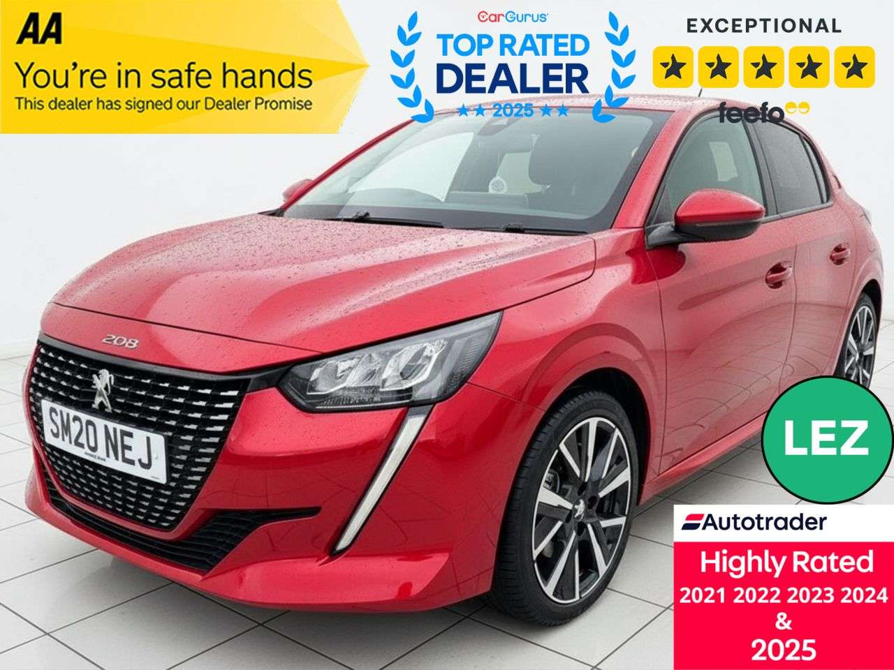 A 2020 PEUGEOT 208 1.2 PureTech Allure Premium Hatchback 5dr Petrol Manual Euro 6 (s/s) (100 p A 2020 PEUGEOT 208 1.2 PureTech Allure Premium Hatchback 5dr Petrol Manual Euro 6 (s/s) (100 p