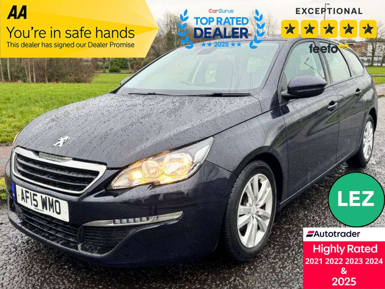 A 2015 PEUGEOT 308 SW 1.6 BlueHDi Active Estate 5dr Diesel Manual Euro 6 (s/s) (120 ps) Part Ex W A 2015 PEUGEOT 308 SW 1.6 BlueHDi Active Estate 5dr Diesel Manual Euro 6 (s/s) (120 ps) Part Ex W