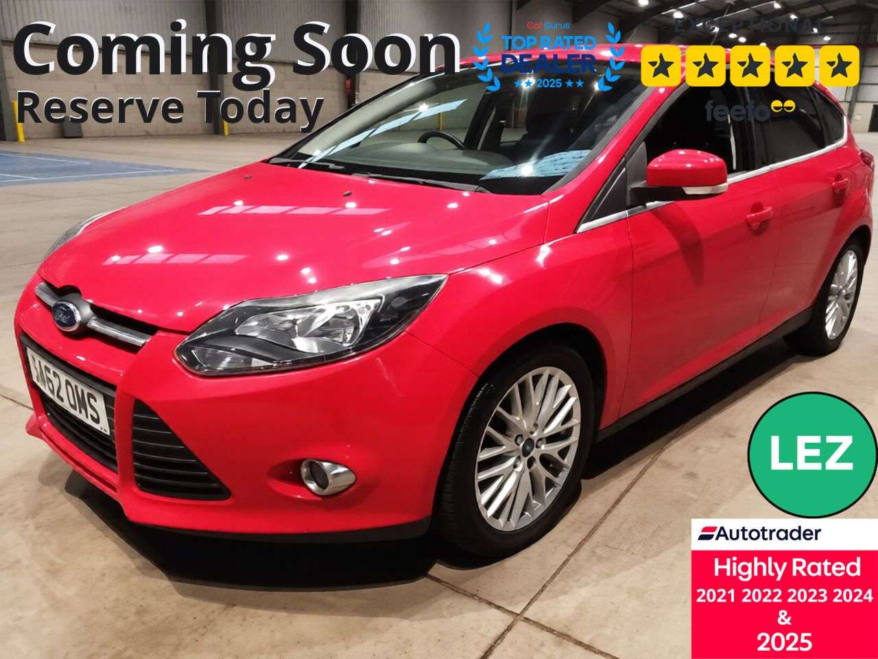 A 2012 FORD FOCUS 1.6 TDCi Zetec Hatchback 5dr Diesel Manual Euro 5 (s/s) (115 ps) Part Excha A 2012 FORD FOCUS 1.6 TDCi Zetec Hatchback 5dr Diesel Manual Euro 5 (s/s) (115 ps) Part Excha