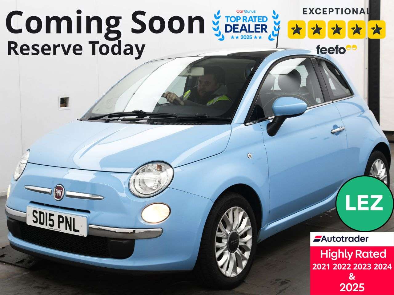 A 2015 FIAT 500 1.2 Lounge Hatchback 3dr Petrol Manual Euro 6 (s/s) (69 bhp) Part Exchange A 2015 FIAT 500 1.2 Lounge Hatchback 3dr Petrol Manual Euro 6 (s/s) (69 bhp) Part Exchange