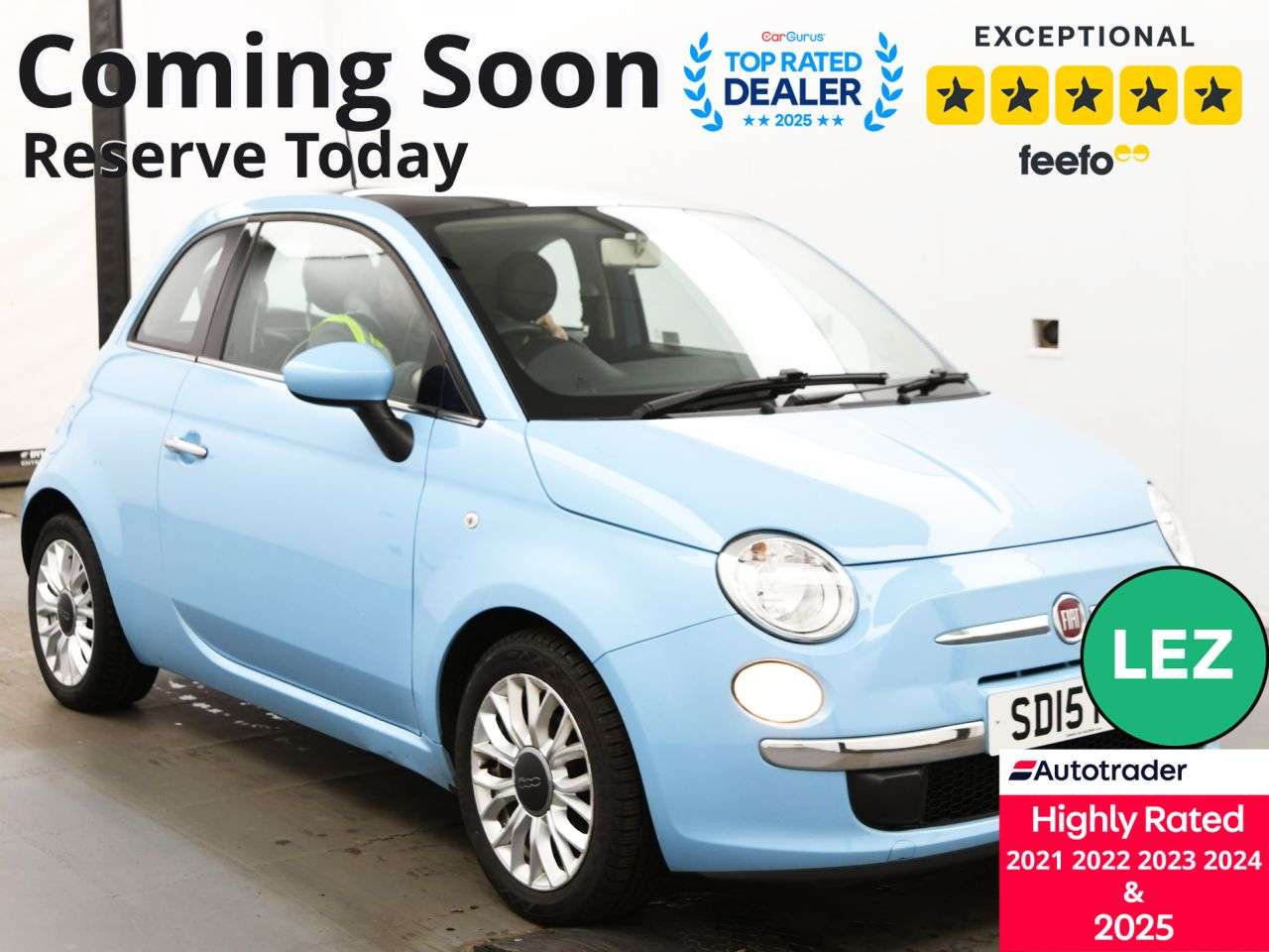 A 2015 FIAT 500 1.2 Lounge Hatchback 3dr Petrol Manual Euro 6 (s/s) (69 bhp) Part Exchange A 2015 FIAT 500 1.2 Lounge Hatchback 3dr Petrol Manual Euro 6 (s/s) (69 bhp) Part Exchange