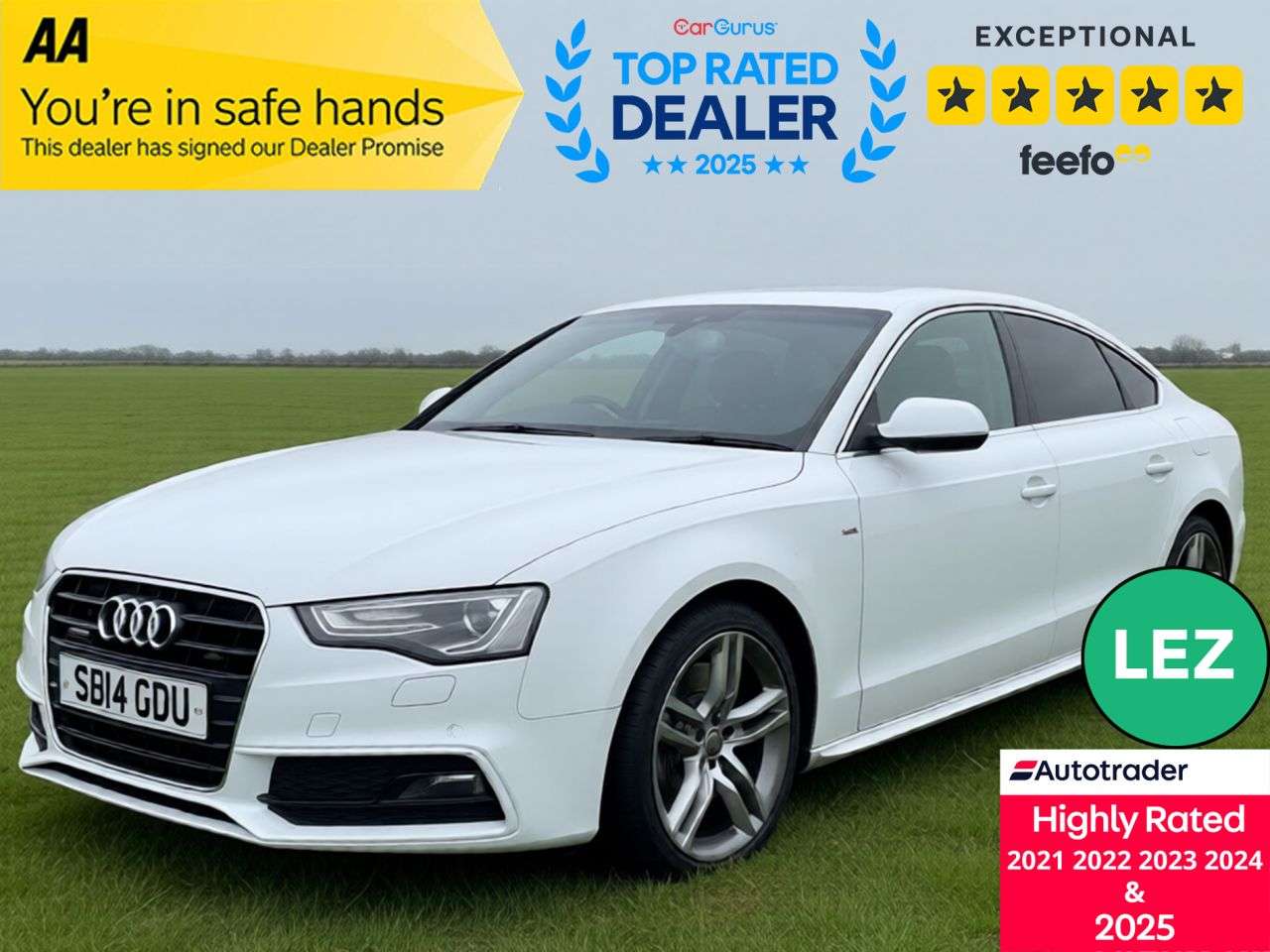 A 2014 AUDI A5 2.0 TDI S line Sportback 5dr Diesel S Tronic quattro Euro 5 (s/s) (177 ps) A 2014 AUDI A5 2.0 TDI S line Sportback 5dr Diesel S Tronic quattro Euro 5 (s/s) (177 ps)