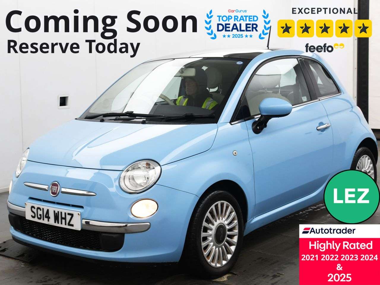A 2014 FIAT 500 1.2 Lounge Hatchback 3dr Petrol Manual Euro 6 (s/s) (69 bhp) Part Exchange A 2014 FIAT 500 1.2 Lounge Hatchback 3dr Petrol Manual Euro 6 (s/s) (69 bhp) Part Exchange