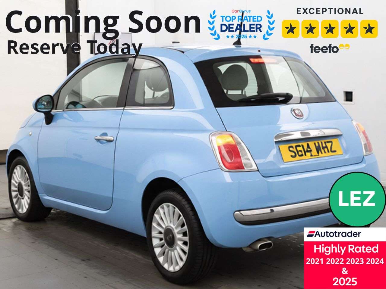 A 2014 FIAT 500 1.2 Lounge Hatchback 3dr Petrol Manual Euro 6 (s/s) (69 bhp) Part Exchange A 2014 FIAT 500 1.2 Lounge Hatchback 3dr Petrol Manual Euro 6 (s/s) (69 bhp) Part Exchange