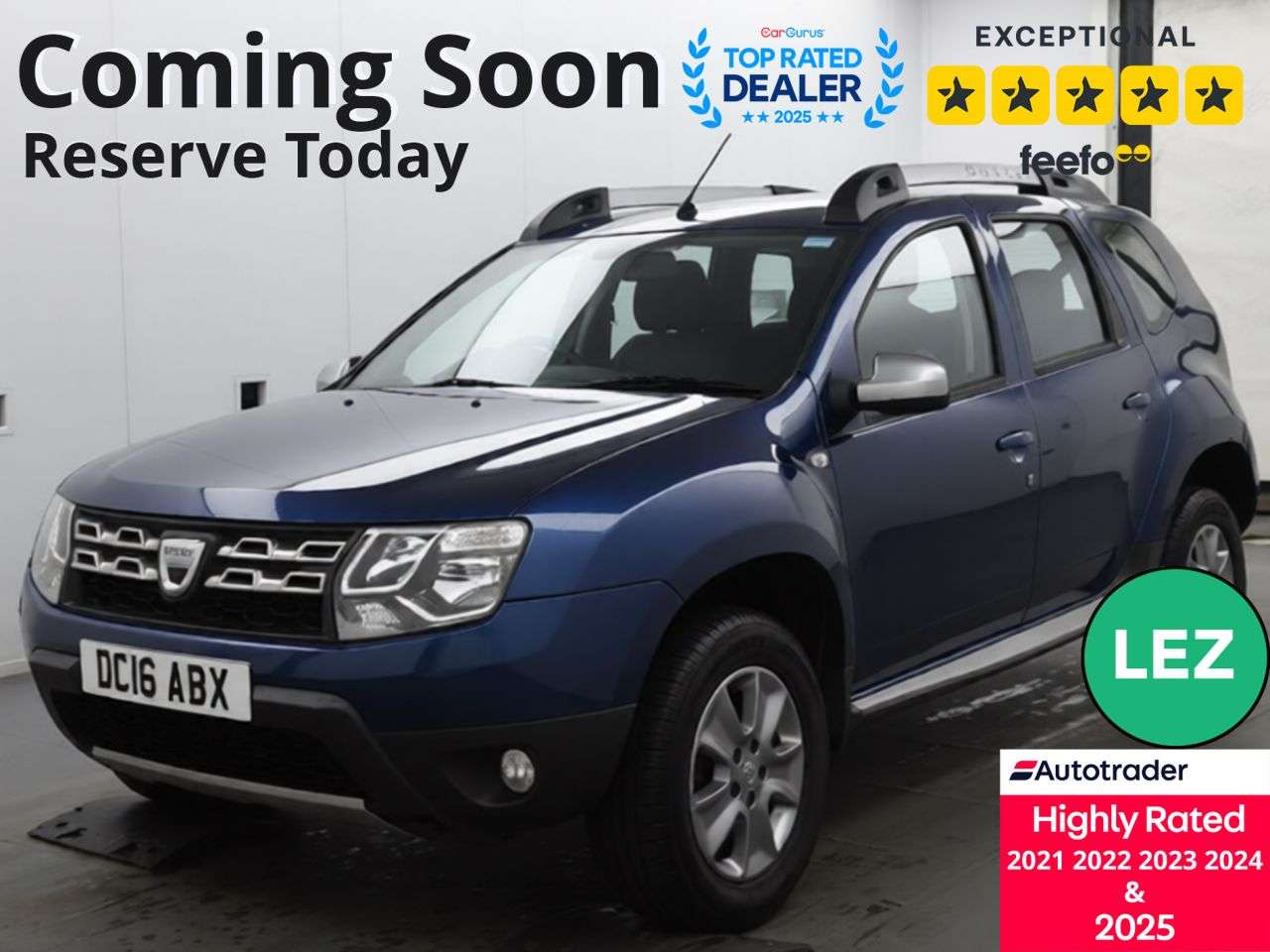 A 2016 DACIA DUSTER 1.5 dCi Laureate SUV 5dr Diesel Manual Euro 6 (s/s) (110 ps) Part Ex Welcom A 2016 DACIA DUSTER 1.5 dCi Laureate SUV 5dr Diesel Manual Euro 6 (s/s) (110 ps) Part Ex Welcom