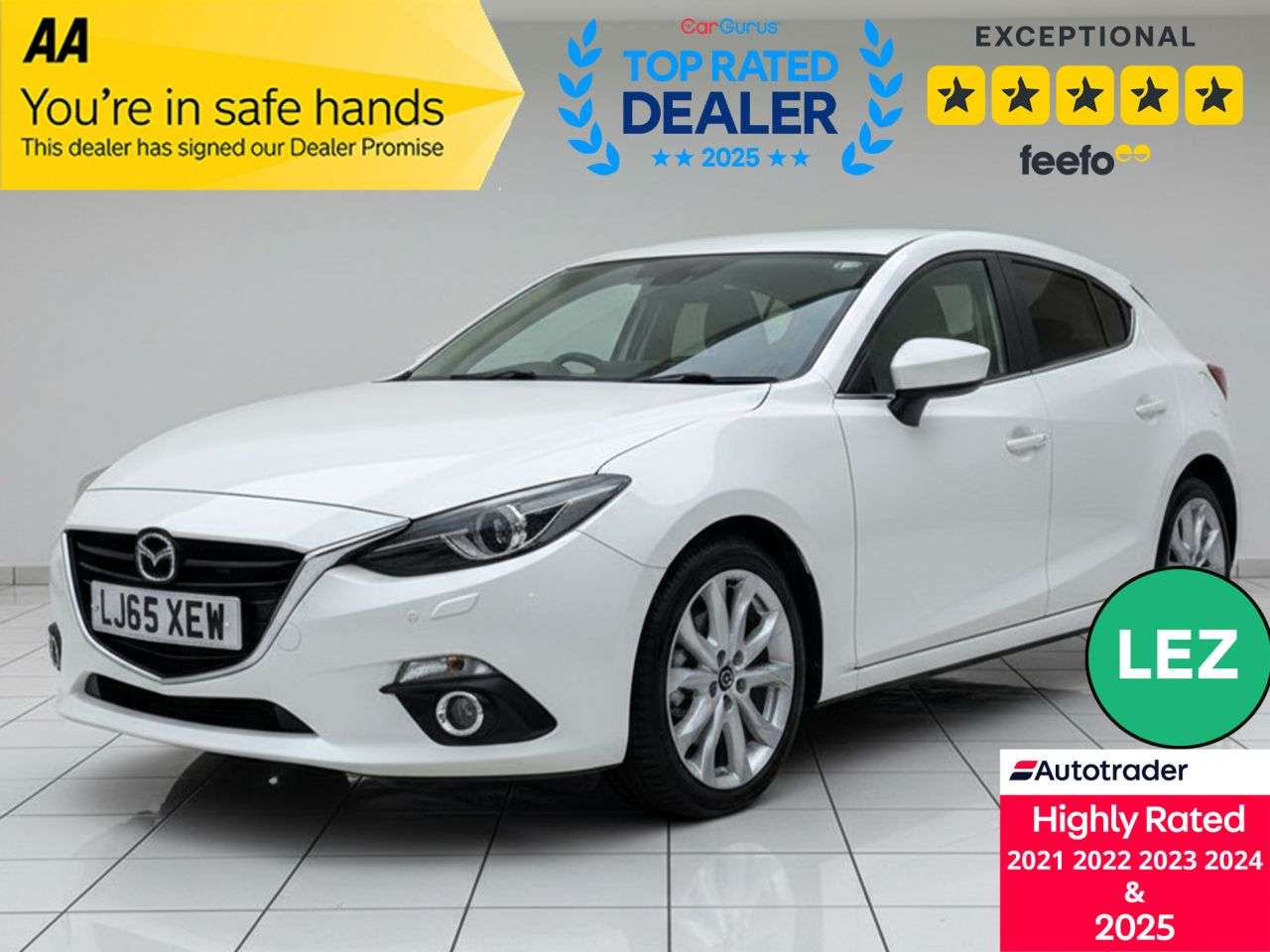 A 2015 MAZDA MAZDA3 2.0 SKYACTIV-G Sport Nav Hatchback 5dr Petrol Manual Euro 6 (s/s) (121 ps) A 2015 MAZDA MAZDA3 2.0 SKYACTIV-G Sport Nav Hatchback 5dr Petrol Manual Euro 6 (s/s) (121 ps)