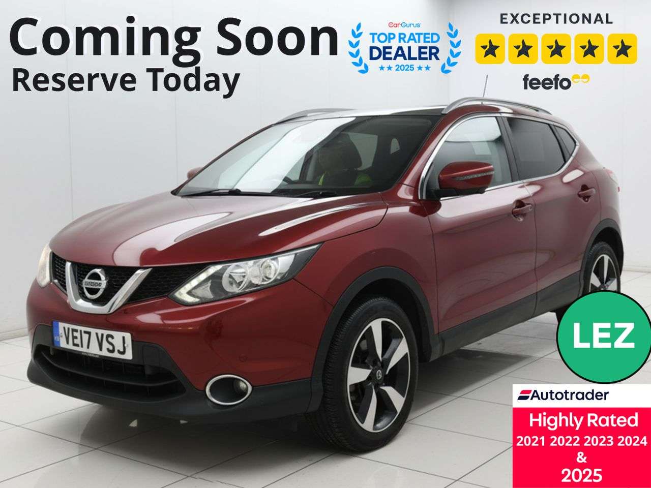 A 2017 NISSAN QASHQAI 1.5 dCi N-Connecta SUV 5dr Diesel Manual 2WD Euro 6 (s/s) (110 ps) Part Ex A 2017 NISSAN QASHQAI 1.5 dCi N-Connecta SUV 5dr Diesel Manual 2WD Euro 6 (s/s) (110 ps) Part Ex