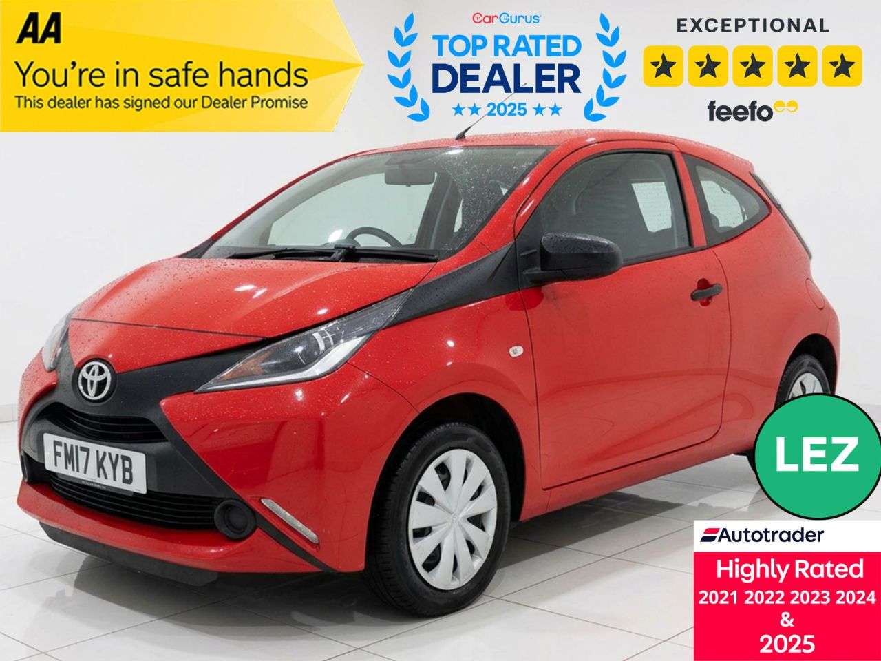 A 2017 TOYOTA AYGO 1.0 VVT-i x Hatchback 3dr Petrol Manual Euro 6 (68 ps) Ideal First Car - P/ A 2017 TOYOTA AYGO 1.0 VVT-i x Hatchback 3dr Petrol Manual Euro 6 (68 ps) Ideal First Car - P/