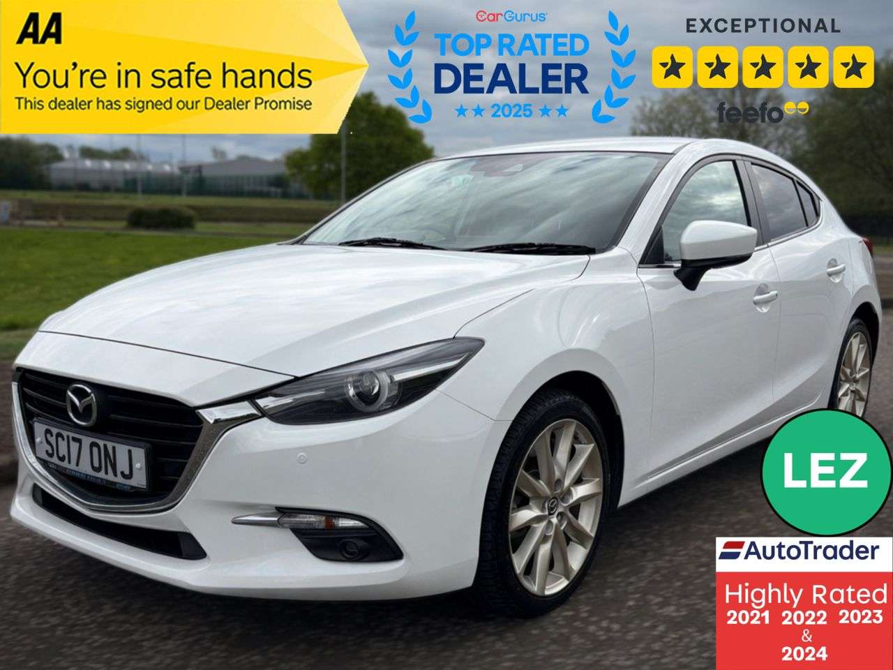 A 2017 MAZDA MAZDA3 2.0 SKYACTIV-G Sport Nav Hatchback 5dr Petrol Manual Euro 6 (s/s) (121 ps) A 2017 MAZDA MAZDA3 2.0 SKYACTIV-G Sport Nav Hatchback 5dr Petrol Manual Euro 6 (s/s) (121 ps)