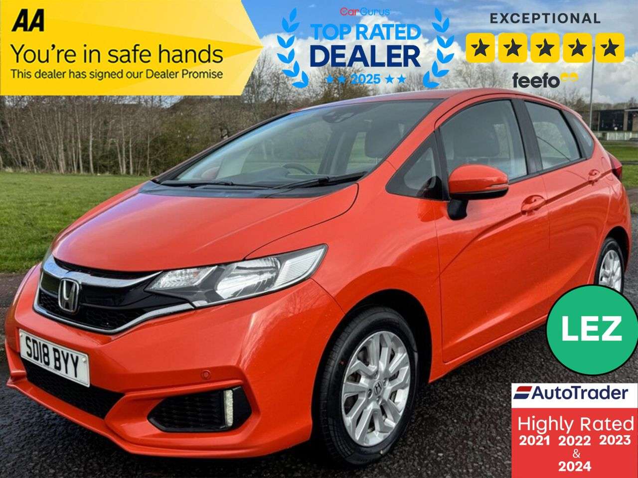 A 2018 HONDA JAZZ 1.3 i-VTEC SE Hatchback 5dr Petrol Manual Euro 6 (s/s) (102 ps) Part Ex Wel A 2018 HONDA JAZZ 1.3 i-VTEC SE Hatchback 5dr Petrol Manual Euro 6 (s/s) (102 ps) Part Ex Wel