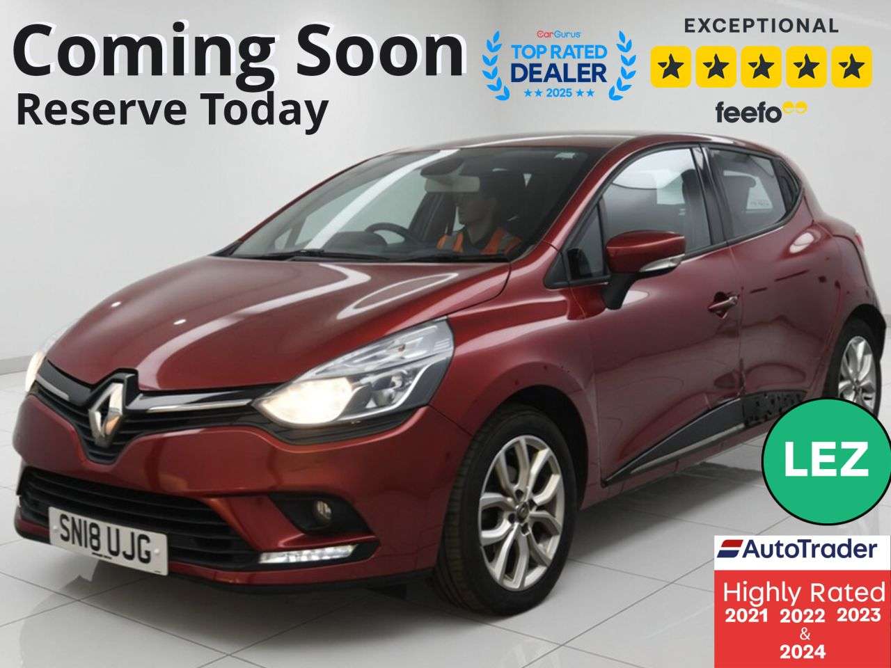 A 2018 RENAULT CLIO 1.2 16V Dynamique Nav Hatchback 5dr Petrol Manual Euro 6 (75 ps) Ideal Firs A 2018 RENAULT CLIO 1.2 16V Dynamique Nav Hatchback 5dr Petrol Manual Euro 6 (75 ps) Ideal Firs