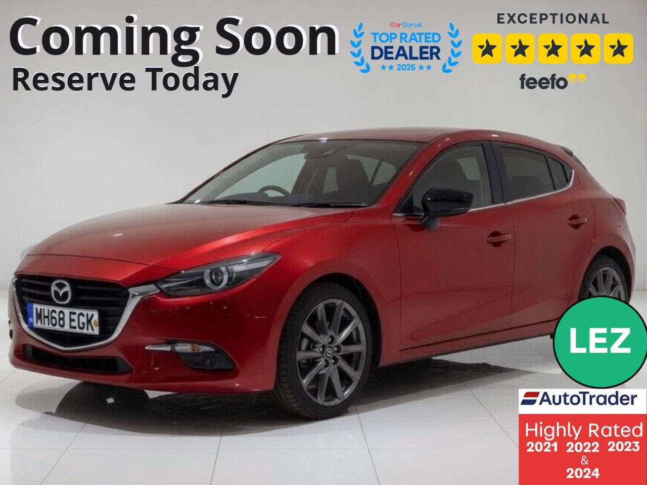 A 2019 MAZDA MAZDA3 2.0 SKYACTIV-G Sport Black Hatchback 5dr Petrol Manual Euro 6 (s/s) (121 ps A 2019 MAZDA MAZDA3 2.0 SKYACTIV-G Sport Black Hatchback 5dr Petrol Manual Euro 6 (s/s) (121 ps