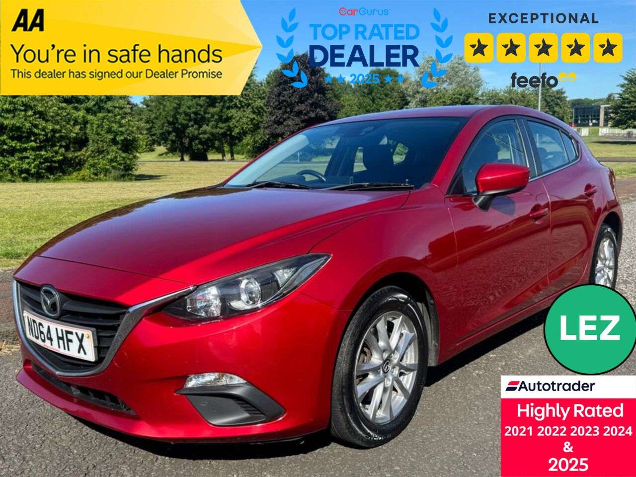 A 2015 MAZDA MAZDA3 2.0 SKYACTIV-G SE Hatchback 5dr Petrol Manual Euro 5 (s/s) (120 ps) Part Ex A 2015 MAZDA MAZDA3 2.0 SKYACTIV-G SE Hatchback 5dr Petrol Manual Euro 5 (s/s) (120 ps) Part Ex