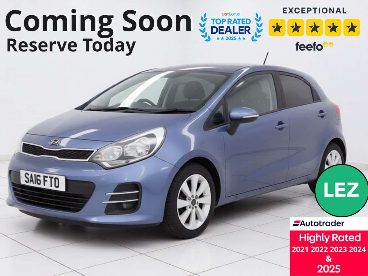 A 2016 KIA RIO 1.25 2 Hatchback 5dr Petrol Manual Euro 6 (84 bhp) Part Ex Welcome A 2016 KIA RIO 1.25 2 Hatchback 5dr Petrol Manual Euro 6 (84 bhp) Part Ex Welcome