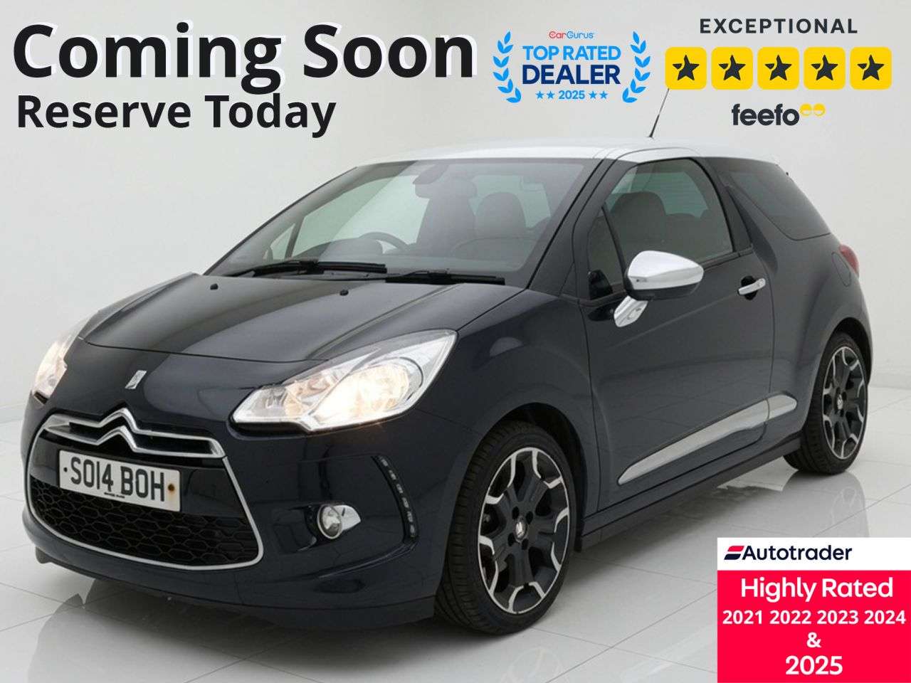 A 2014 CITROEN DS3 1.6 e-HDi Airdream DSport Plus Hatchback 3dr Diesel Manual Euro 5 (s/s) (11 A 2014 CITROEN DS3 1.6 e-HDi Airdream DSport Plus Hatchback 3dr Diesel Manual Euro 5 (s/s) (11