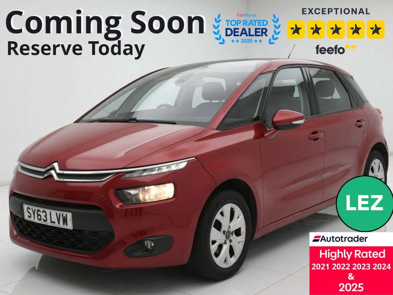 A 2013 CITROEN C4 PICASSO 1.6 e-HDi Airdream VTR+ MPV 5dr Diesel Manual Euro 5 (s/s) (115 ps) Part Ex A 2013 CITROEN C4 PICASSO 1.6 e-HDi Airdream VTR+ MPV 5dr Diesel Manual Euro 5 (s/s) (115 ps) Part Ex