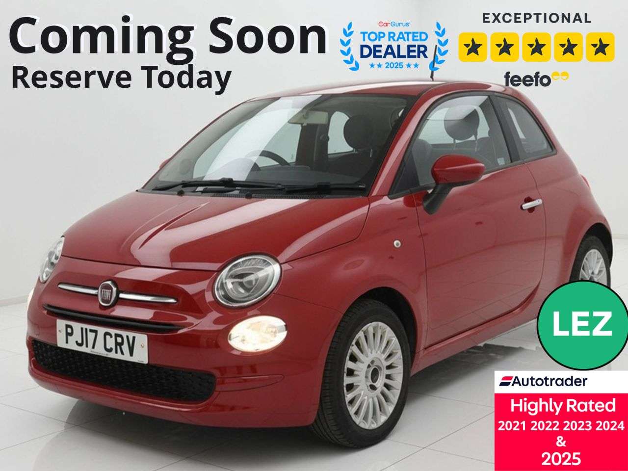 A 2017 FIAT 500 1.2 ECO Pop Star Hatchback 3dr Petrol Manual Euro 6 (s/s) (69 bhp) A 2017 FIAT 500 1.2 ECO Pop Star Hatchback 3dr Petrol Manual Euro 6 (s/s) (69 bhp)