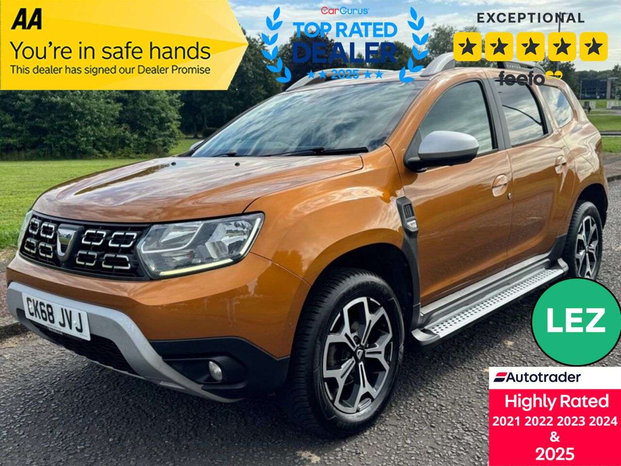A 2018 DACIA DUSTER 1.5 Blue dCi Prestige SUV 5dr Diesel Manual Euro 6 (s/s) (115 ps) Part Ex W A 2018 DACIA DUSTER 1.5 Blue dCi Prestige SUV 5dr Diesel Manual Euro 6 (s/s) (115 ps) Part Ex W
