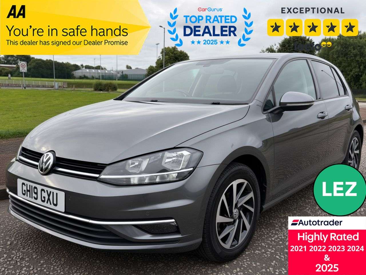 A 2019 VOLKSWAGEN GOLF 1.0 TSI Match Hatchback 5dr Petrol DSG Euro 6 (s/s) (115 ps) Low Miles - P/ A 2019 VOLKSWAGEN GOLF 1.0 TSI Match Hatchback 5dr Petrol DSG Euro 6 (s/s) (115 ps) Low Miles - P/