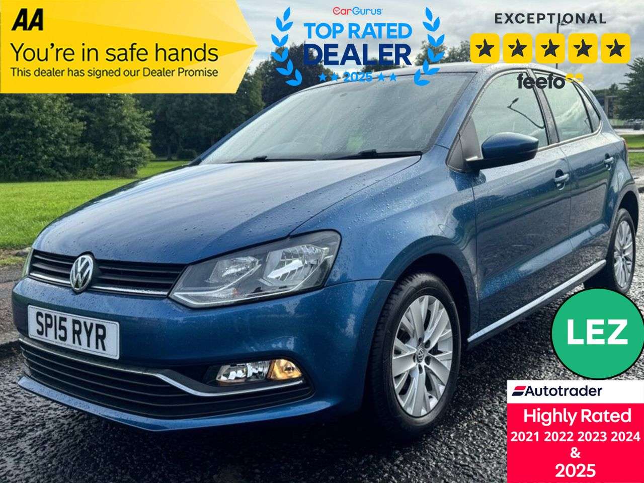 A 2015 VOLKSWAGEN POLO 1.0 BlueMotion Tech SE Hatchback 5dr Petrol Manual Euro 6 (s/s) (60 ps) Par A 2015 VOLKSWAGEN POLO 1.0 BlueMotion Tech SE Hatchback 5dr Petrol Manual Euro 6 (s/s) (60 ps) Par