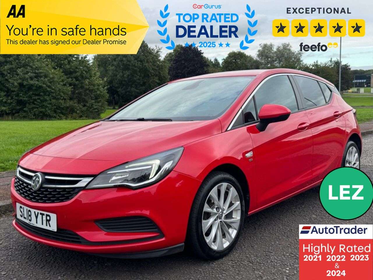 A 2018 VAUXHALL ASTRA 1.4i Turbo SE Hatchback 5dr Petrol Manual Euro 6 (150 ps) Part Exchange Wel A 2018 VAUXHALL ASTRA 1.4i Turbo SE Hatchback 5dr Petrol Manual Euro 6 (150 ps) Part Exchange Wel