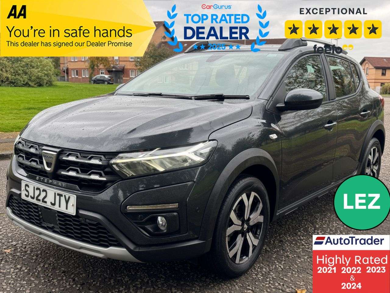 A 2022 DACIA SANDERO STEPWAY 1.0 TCe Prestige Hatchback 5dr Petrol Manual Euro 6 (s/s) (90 ps) Part Exch A 2022 DACIA SANDERO STEPWAY 1.0 TCe Prestige Hatchback 5dr Petrol Manual Euro 6 (s/s) (90 ps) Part Exch