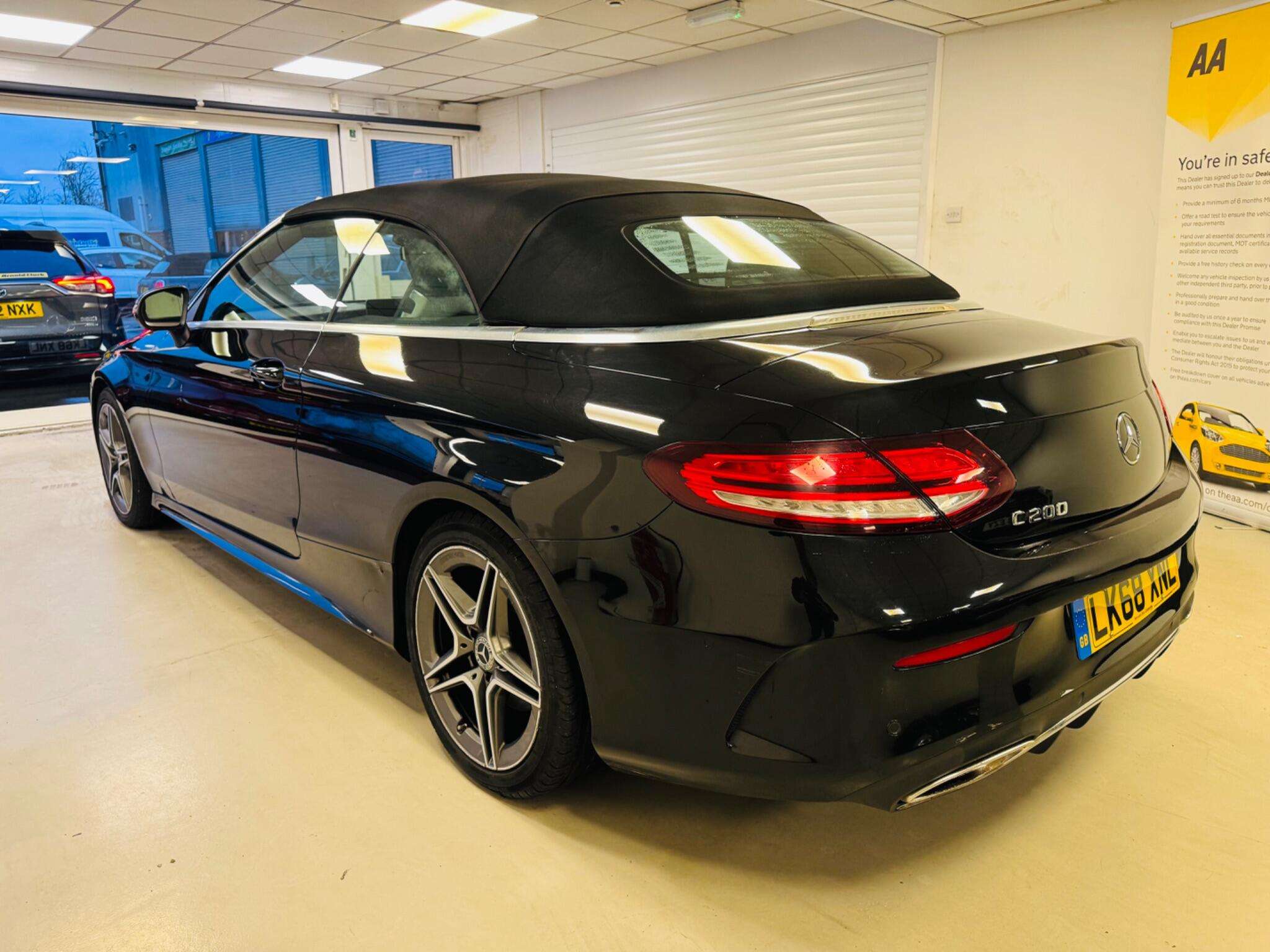 A 2018 MERCEDES-BENZ C CLASS 1.5 C200 MHEV AMG Line Cabriolet G-Tronic+ Euro 6 (s/s) 2dr A 2018 MERCEDES-BENZ C CLASS 1.5 C200 MHEV AMG Line Cabriolet G-Tronic+ Euro 6 (s/s) 2dr