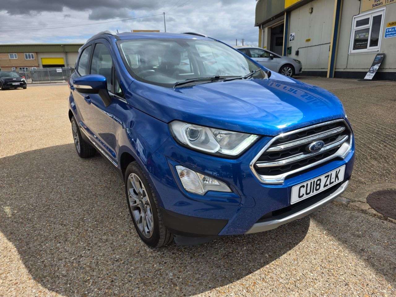 A 2018 FORD ECOSPORT 1.0T EcoBoost Titanium SUV 5dr Petrol Auto Euro 6 (s/s) (125 ps) A 2018 FORD ECOSPORT 1.0T EcoBoost Titanium SUV 5dr Petrol Auto Euro 6 (s/s) (125 ps)