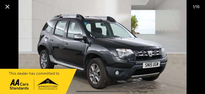 A 2015 DACIA DUSTER LAUREATE 1.5 DCI 2WD A 2015 DACIA DUSTER LAUREATE 1.5 DCI 2WD