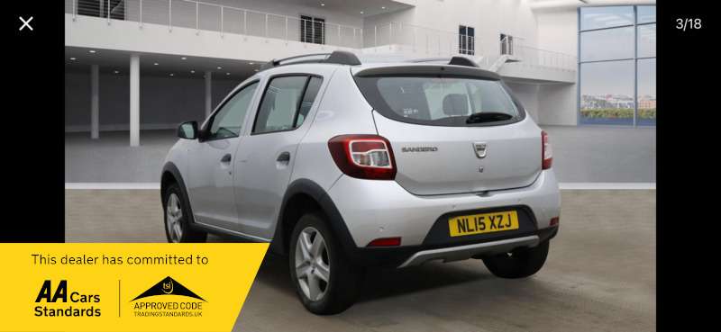 A 2015 DACIA SANDERO STEPWAY AMBIANCE 1.5 DCI 5DR A 2015 DACIA SANDERO STEPWAY AMBIANCE 1.5 DCI 5DR