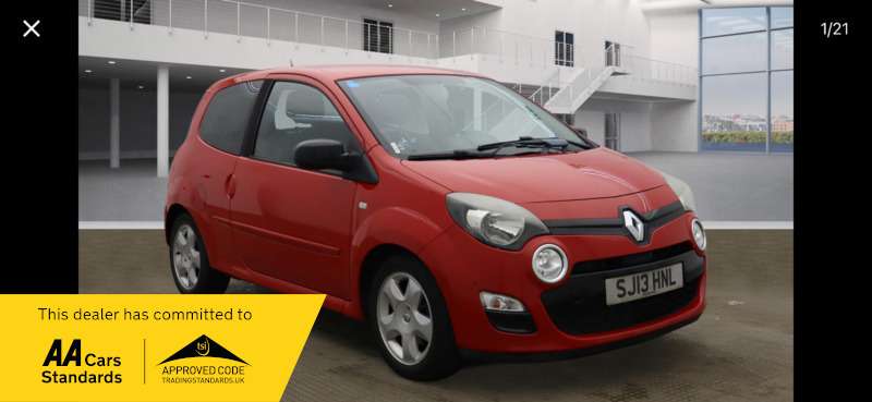 A 2013 RENAULT TWINGO 1.2 DYNAMIQUE 16v 3Dr A 2013 RENAULT TWINGO 1.2 DYNAMIQUE 16v 3Dr
