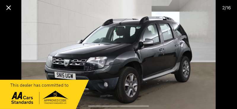 A 2015 DACIA DUSTER LAUREATE 1.5 DCI 2WD A 2015 DACIA DUSTER LAUREATE 1.5 DCI 2WD
