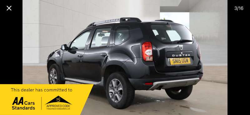 A 2015 DACIA DUSTER LAUREATE 1.5 DCI 2WD A 2015 DACIA DUSTER LAUREATE 1.5 DCI 2WD