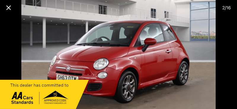 A 2013 FIAT 500 1.2 S 5DR A 2013 FIAT 500 1.2 S 5DR