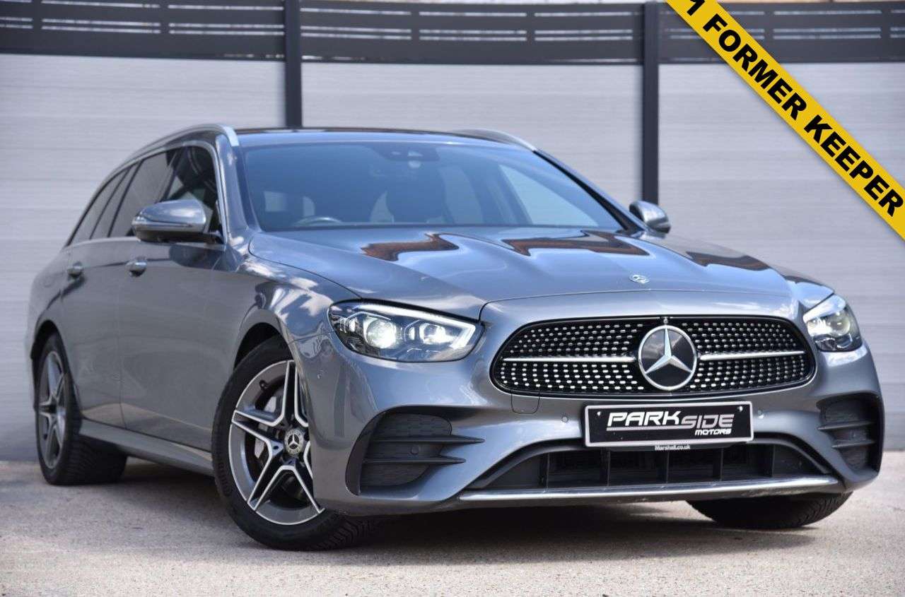 A 2021 MERCEDES-BENZ E CLASS 2.0 E300de 13.5kWh AMG Line (Premium) Estate 5dr Diesel Plug-in Hybrid G-Tr A 2021 MERCEDES-BENZ E CLASS 2.0 E300de 13.5kWh AMG Line (Premium) Estate 5dr Diesel Plug-in Hybrid G-Tr