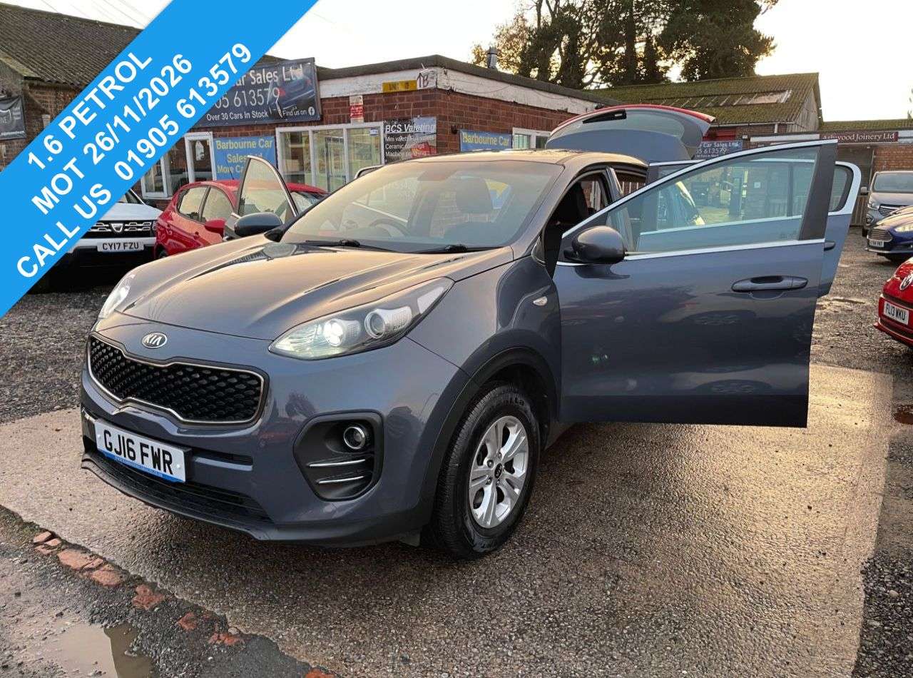 A 2016 KIA SPORTAGE 1.6 GDi 1 SUV 5dr Petrol Manual Euro 6 (130 bhp) A 2016 KIA SPORTAGE 1.6 GDi 1 SUV 5dr Petrol Manual Euro 6 (130 bhp)