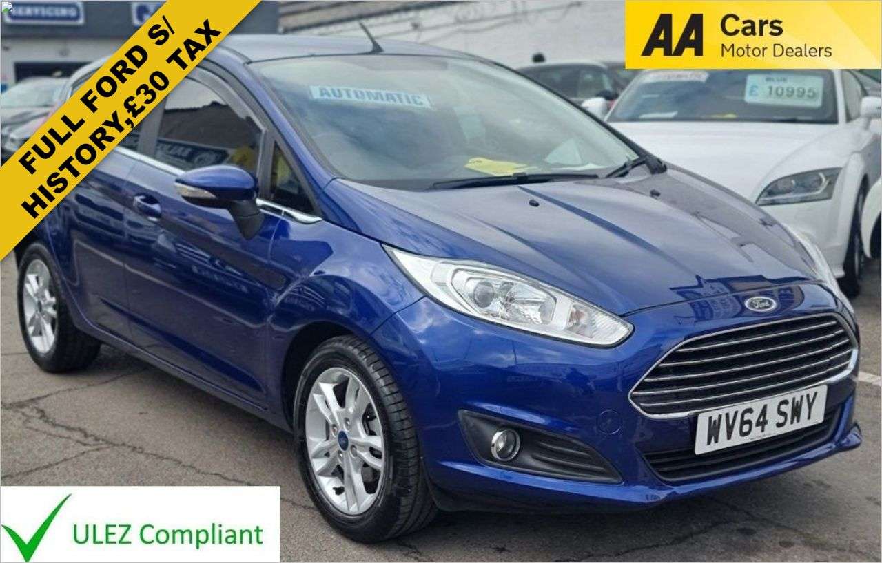 A 2014 FORD FIESTA AUTOMATIC 1.0 ZETEC 5d 100 BHP REAR PARK SENSORS,BLUETOOTH,USB/AUX A 2014 FORD FIESTA AUTOMATIC 1.0 ZETEC 5d 100 BHP REAR PARK SENSORS,BLUETOOTH,USB/AUX